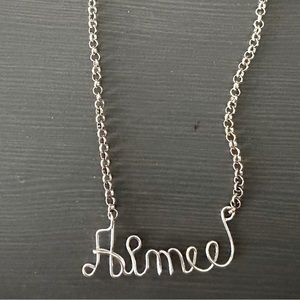 “ Aimee” Personalized necklace on silver chain